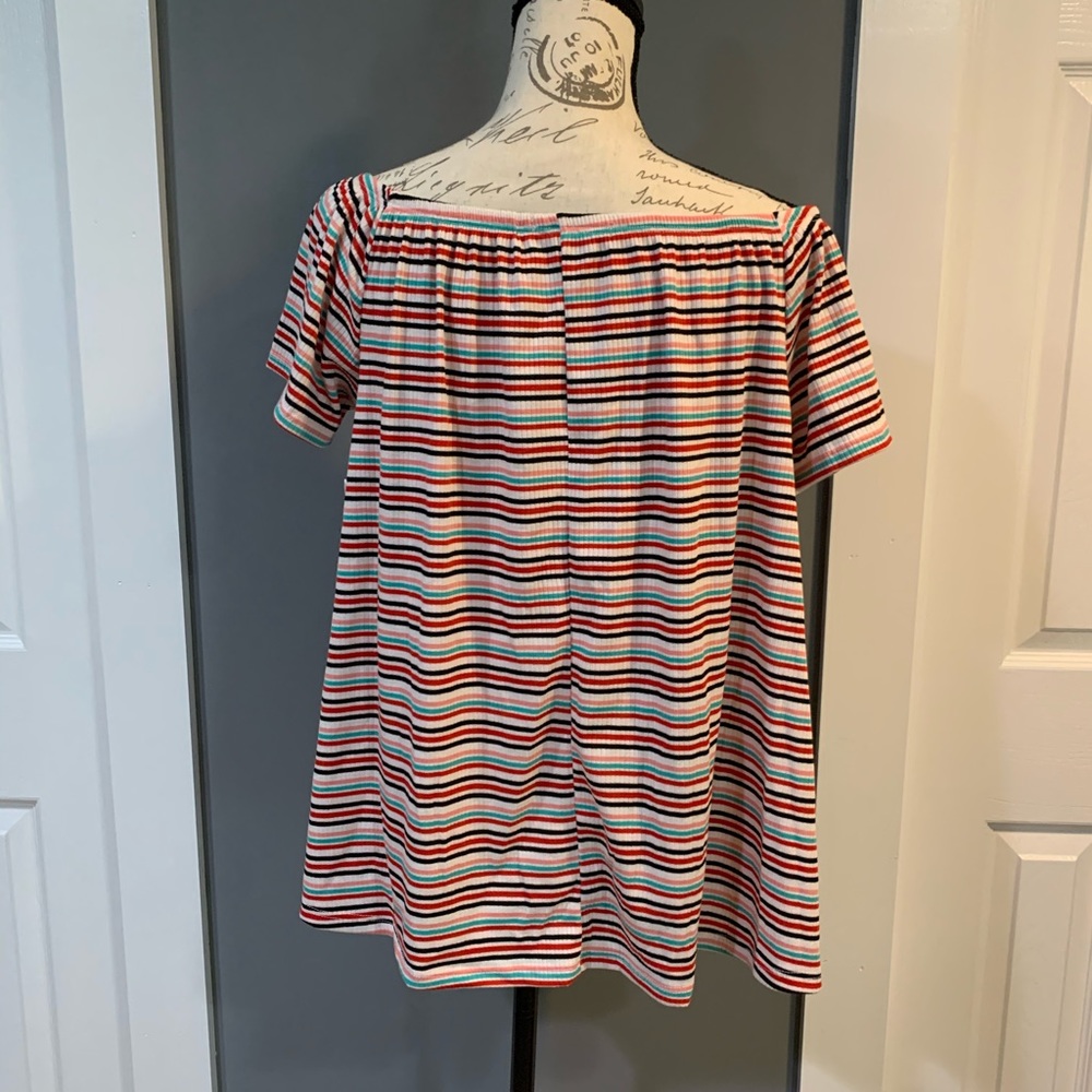 Vibe Striped top with Buttons - Picture 6 of 7